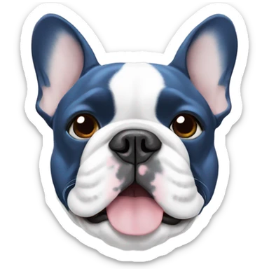 Blue French bulldog  sticker