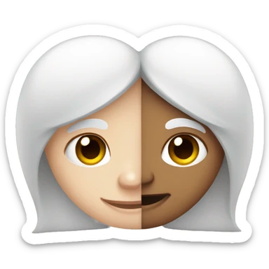 Half if heart Is white and the other half is brow sticker