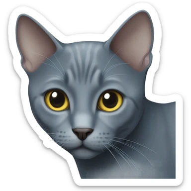 russian blue cat sticker