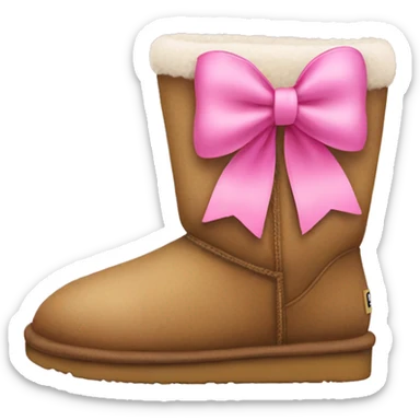 Uggs with pink bow sticker