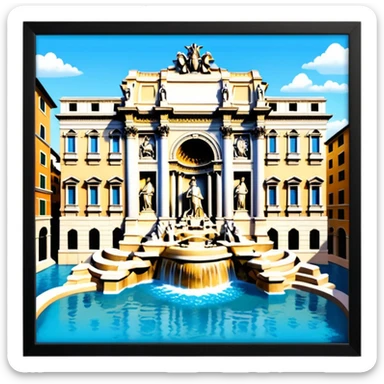 trevi fountain view from up above
no square style no frame png style  sticker