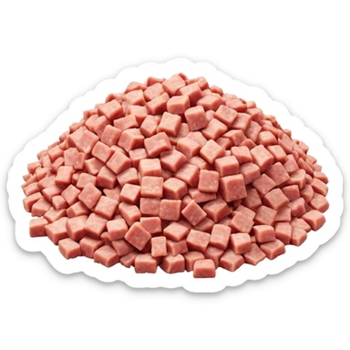 A pile of minced pork sticker