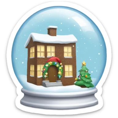 Christmas snowglobe sticker