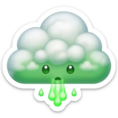 A cute fart green sticker
