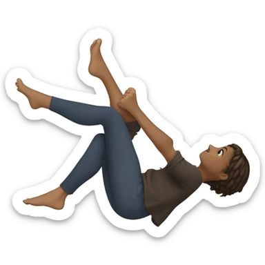 A girl kicking her feet sticker