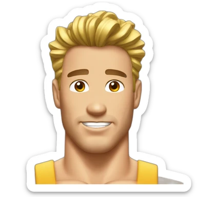 billy herrington with earring sticker