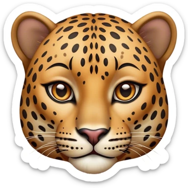 Dominant leopard with makeup  sticker