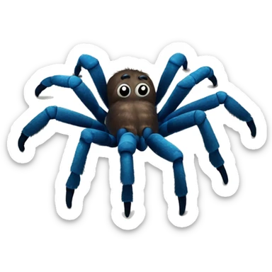 Tarantula with blue toes  sticker