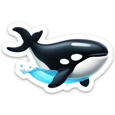 cute killer whale sticker