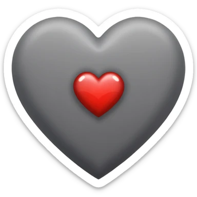 heart with a velvet gray center sticker