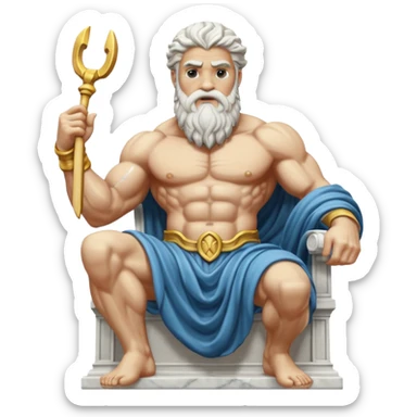 god zeus statue sticker