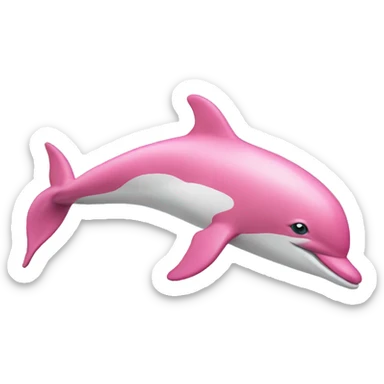 pink dolphin sticker