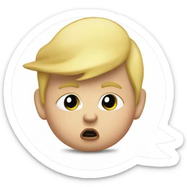 Baby Donald trump crying holding a sharpie sticker
