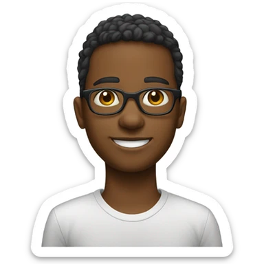 Un jeune garçon qui a porté lunettes de Bog sticker