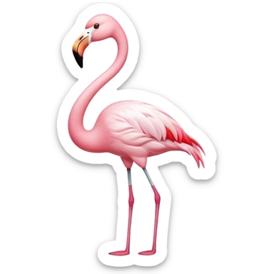 White Flamingo  sticker