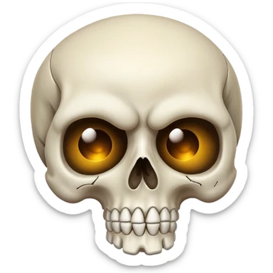 skull raising an eyebrow sticker
