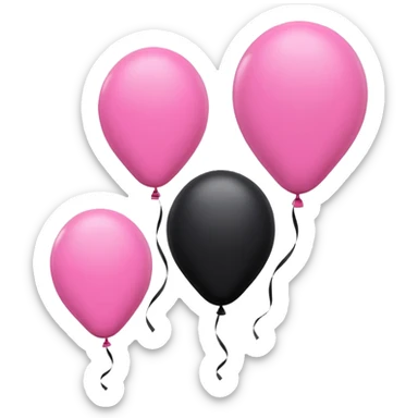 Happy Birthday in Pink and Black  sticker