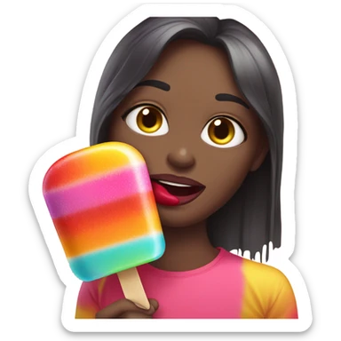 Licking popsicle  sticker