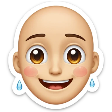 Happy face with tears sticker