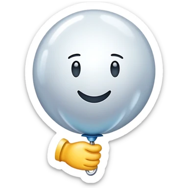 📍Crea un emoji in stile dynamic design, Una puntina infilata sopra ad un globo sticker