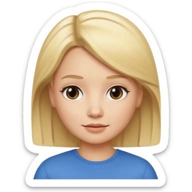 blonde giirl memoji iphone sticker