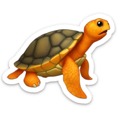 orange turtle sticker