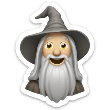 Laughing Gandalf sticker