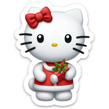 Christmas hello kitty  sticker