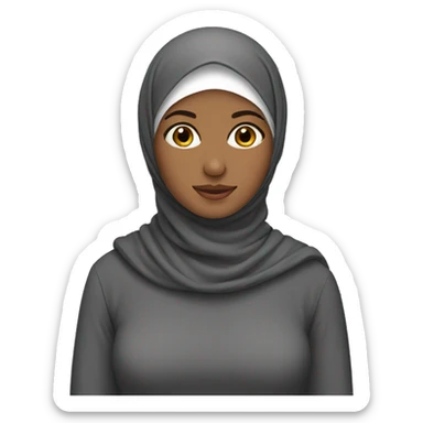 Muslim woman with hijab sticker