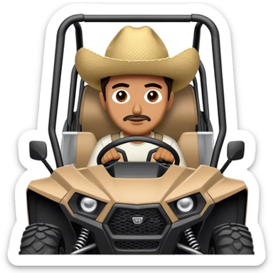 Mexican man in a rzr sticker