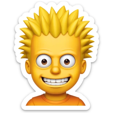 Bart simpson from The simpsons show sticker