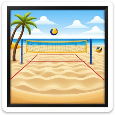 beach Volleyball court sticker
