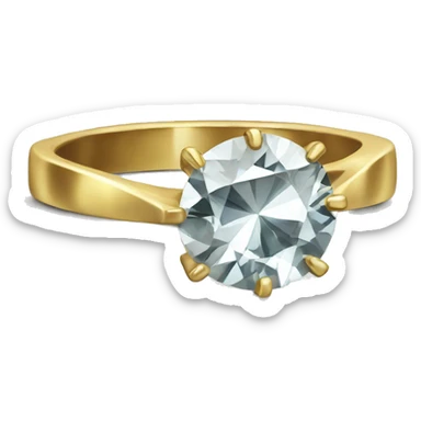 Diamond ring gold  sticker