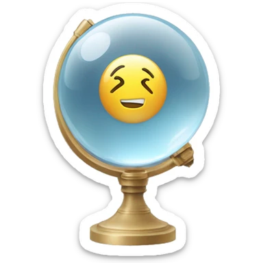 crystal ball with a microphone inside sticker