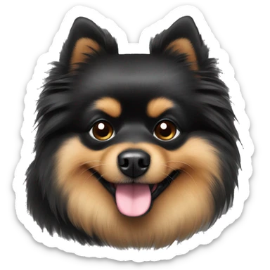 Black Pomeranian Spitz sticker