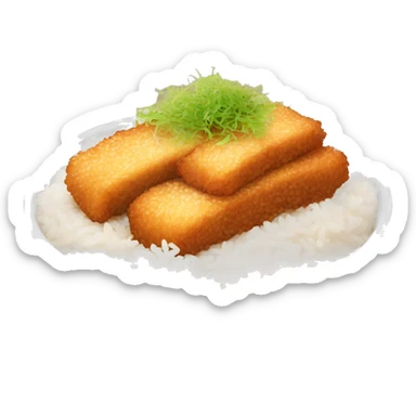 Tonkatsu bowl rice sticker