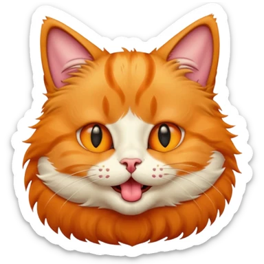 Cat with tongue out sticker