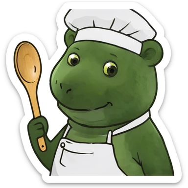 Bear chef sticker