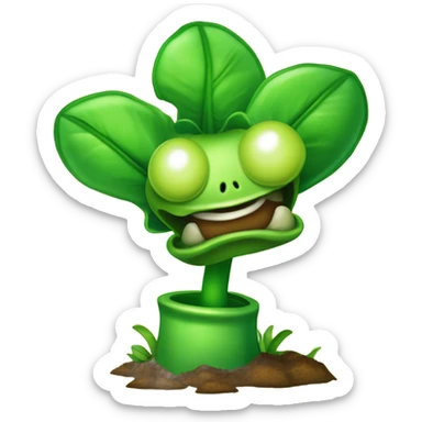 Plants vs zombies peashooter sticker