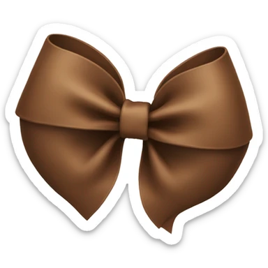 Brown bow sticker