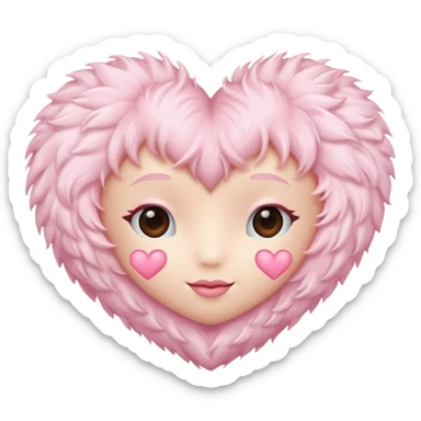 Make me a light pink coquette heart emoji sticker
