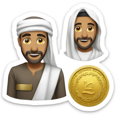 sheikh gold coin sticker