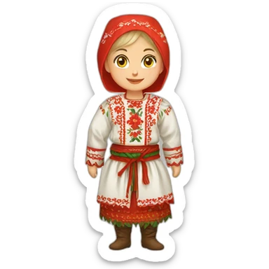 Belarussian-folk-costume sticker