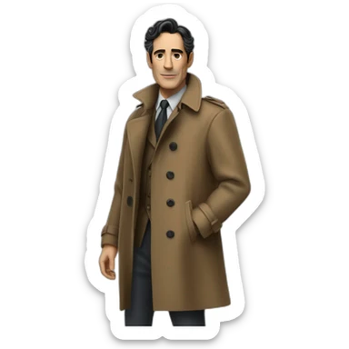 Ben Chaplin detective brown trench coat sticker