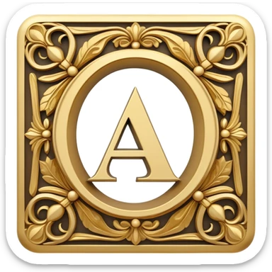 Greek letters Theta and Delta combined into a single sign sticker