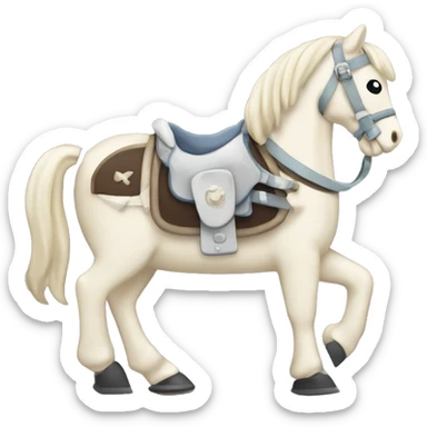 Rocking ivory horse TOY sticker