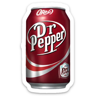 dr pepper can sticker
