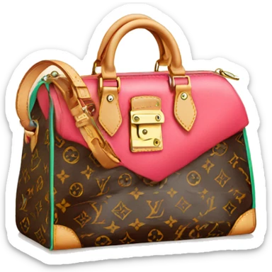 Louis Vuitton bag colorful sticker