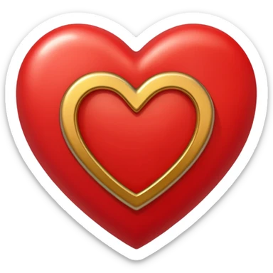 A red heart with the letter "J" in the middle sticker