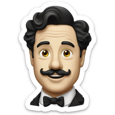 charles chaplin face sticker